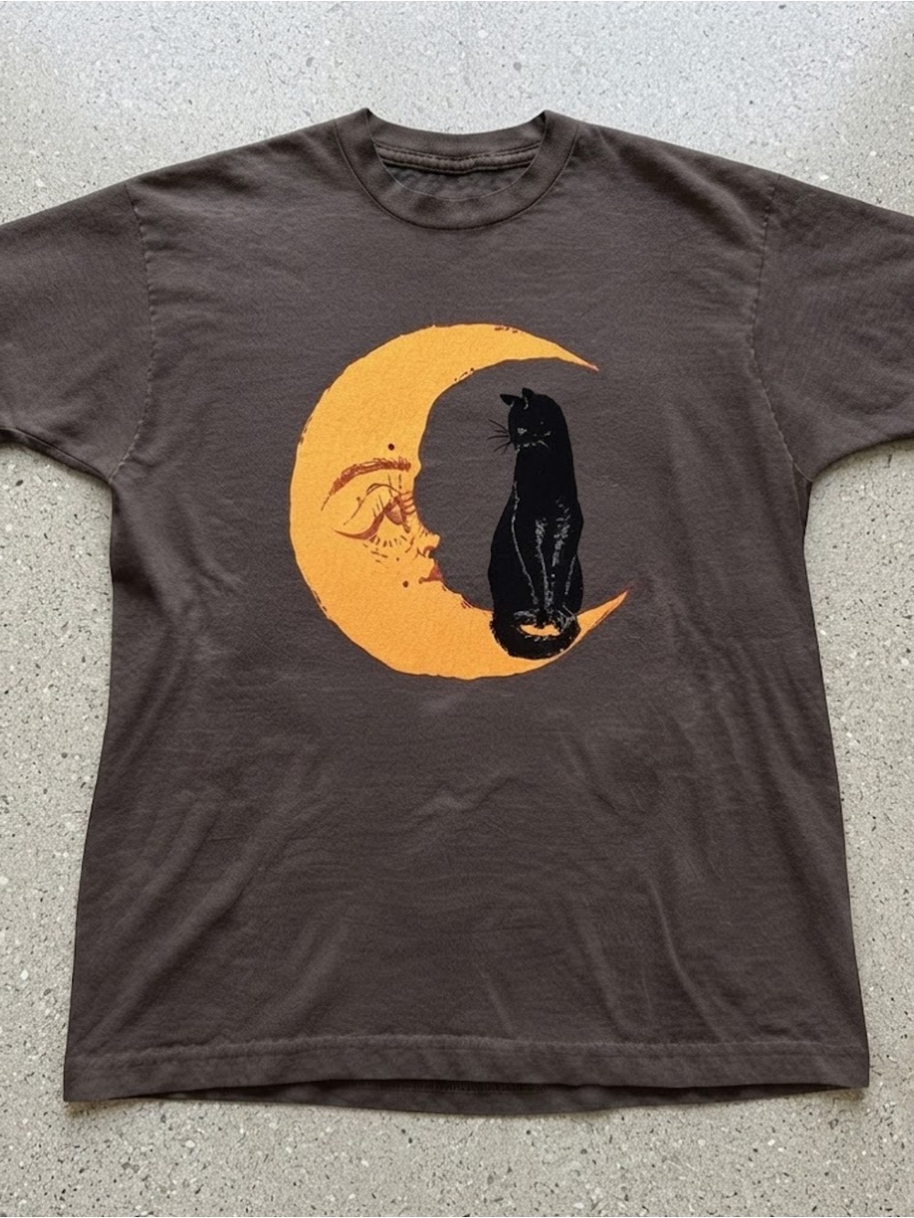 Black Cat Celestial Moon Graphic Tee Shirt Gildan T-Shirt